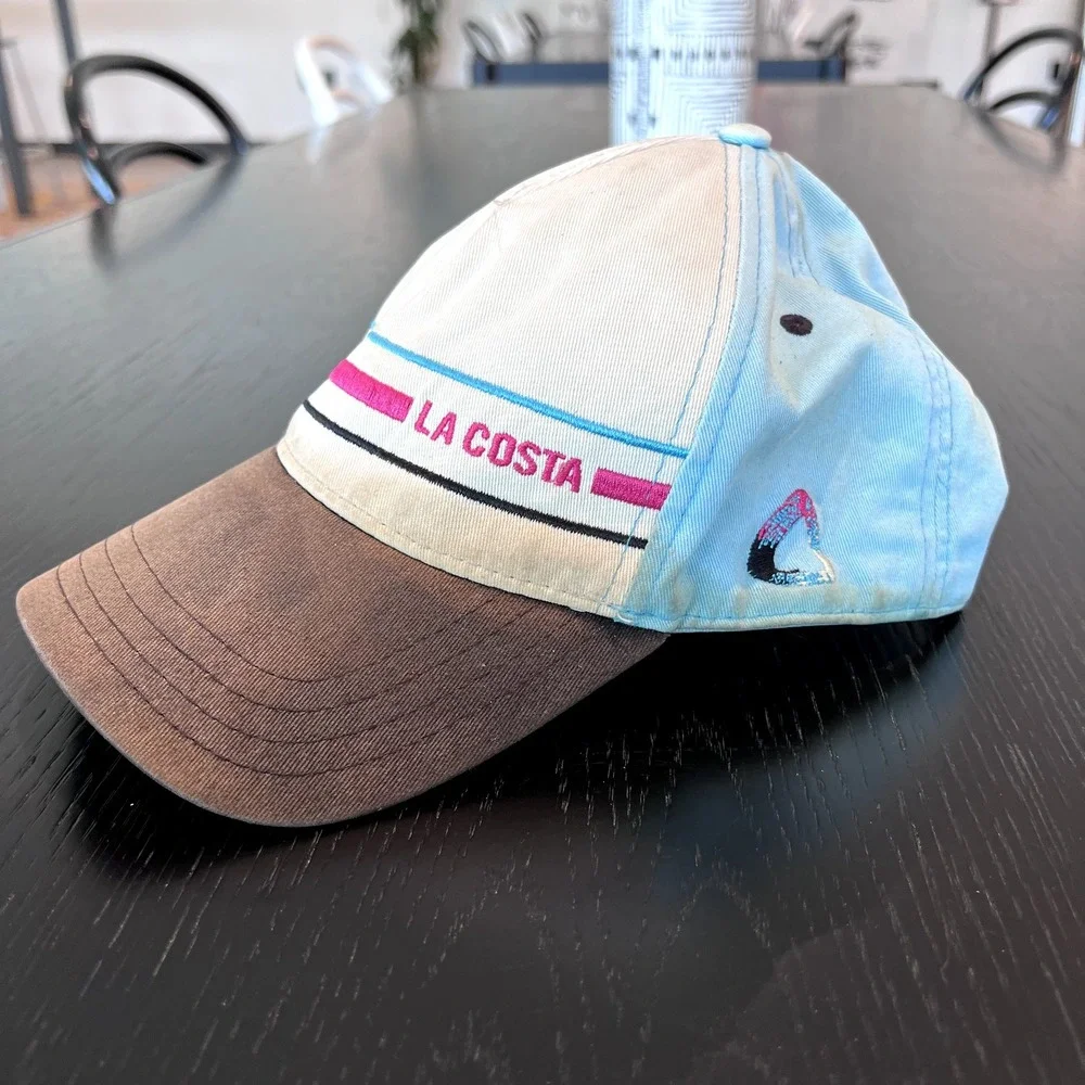 Pukka Hat Cap La Costa Strap Back White Blue Ppink Adjustable‎ Surf Fishing